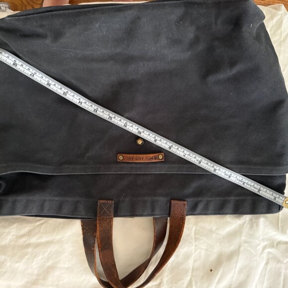 peg and awl gunsling large blockcore goth romantic black tote canvas - Picture 3 of 8